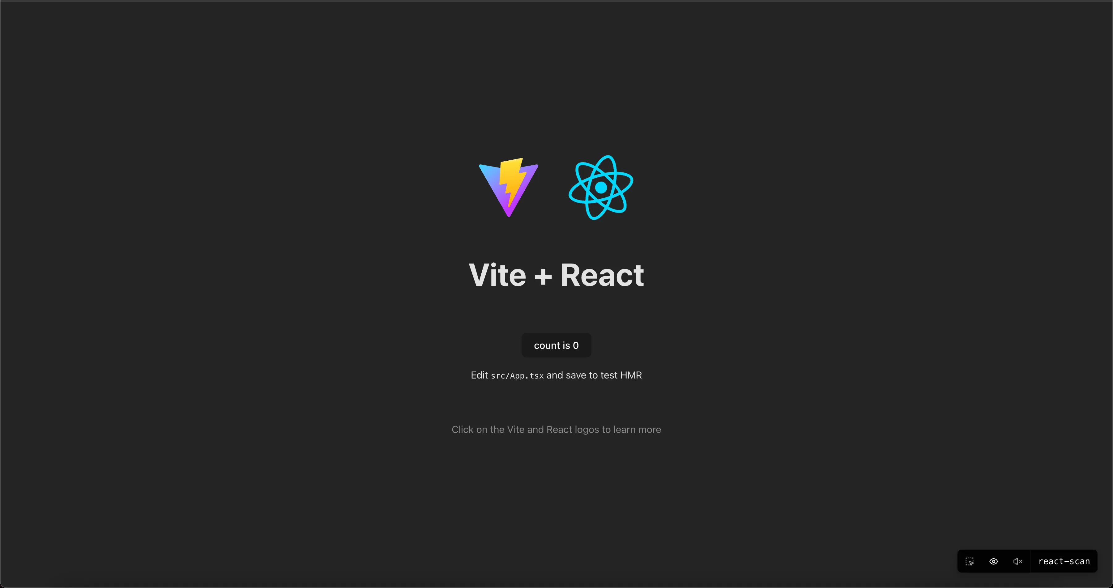 React scan setup complete